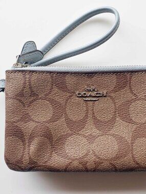 Coach Signature Wristlet and Matching Card Holder